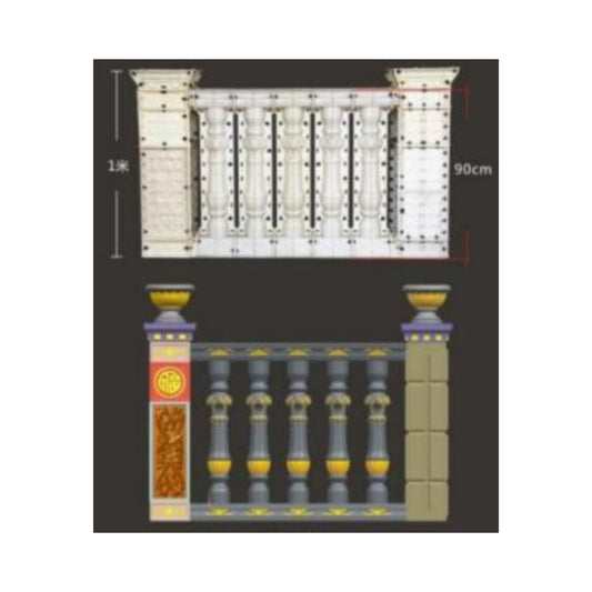 Cast-in-Place Baluster Mold – Short Baluster with Side Column (M-10)