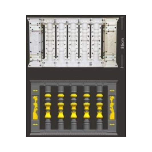 Cast-in-Place Baluster Mold – Model M-14