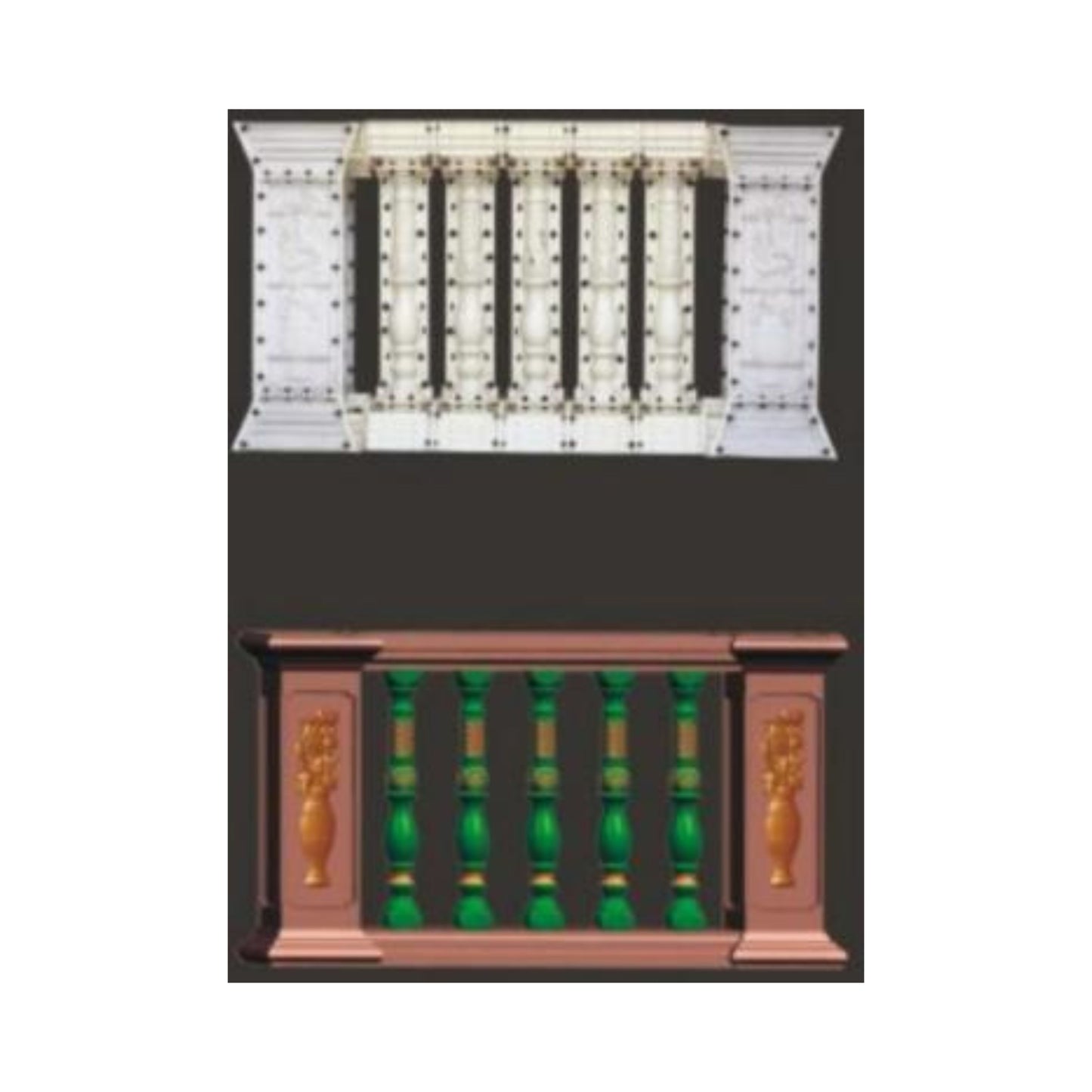 Cast-in-Place Baluster Mold – Model M-15