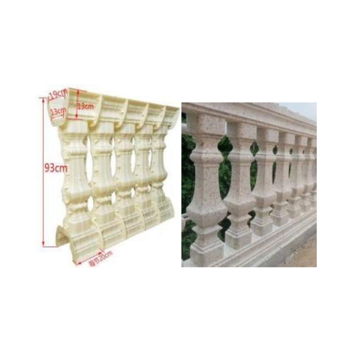 Cast-in-Place Baluster Mold – Model M-27