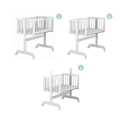 Adjustable Baby Crib with Wheels