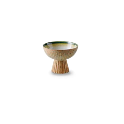 Large Vertical-Ribbed Trapezoid Footed Bowl A21845