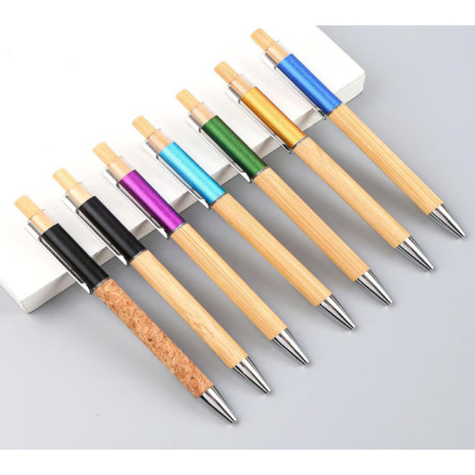 Elegant Aluminum and Cork Ballpoint Pen Duo for Corporate Branding