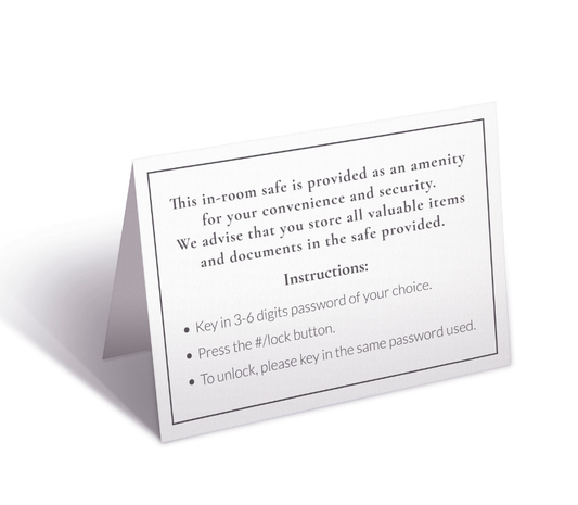 Semi-Permanent Safe Tent Card – Durable PVC Security Signage