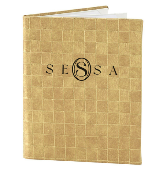 Straw Menu Cover – Natural Basket-Weave Design