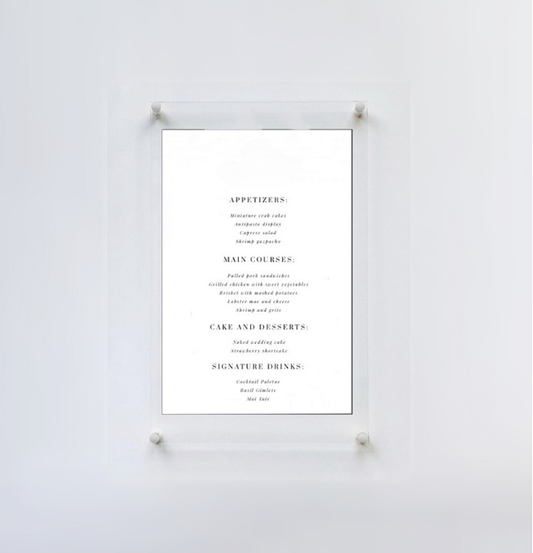 Acrylic Frame Menu – Sleek & Durable Display for Restaurants