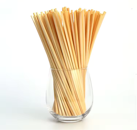 100-Pack Natural Wheat Hay Straws – Biodegradable & Plastic-Free