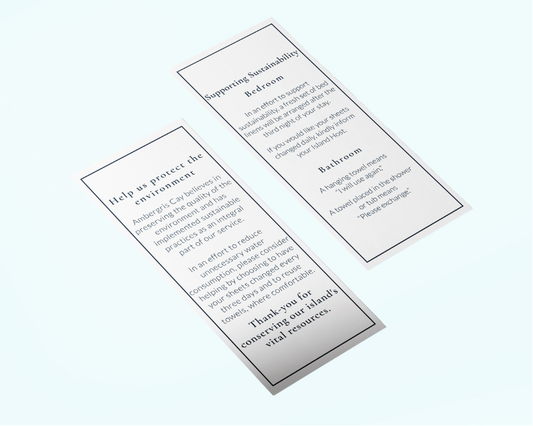 Semi-Permanent Sustainability Card – Durable PVC Eco-Friendly Signage