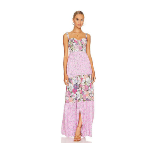 Alani Maxi Dress – Floral Tiered Bustier Dress with Slit