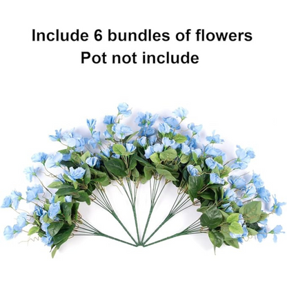 Artificial Hibiscus Flowers in White and Blue