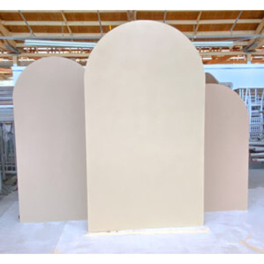 3-Piece Wooden Half Moon Backdrop – Arched Panel Set for Events & Photo Displays