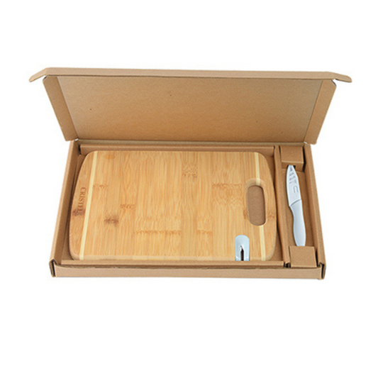 Bamboo Cutting Board & Knife Gift Set – Eco-Friendly & Custom Engraved