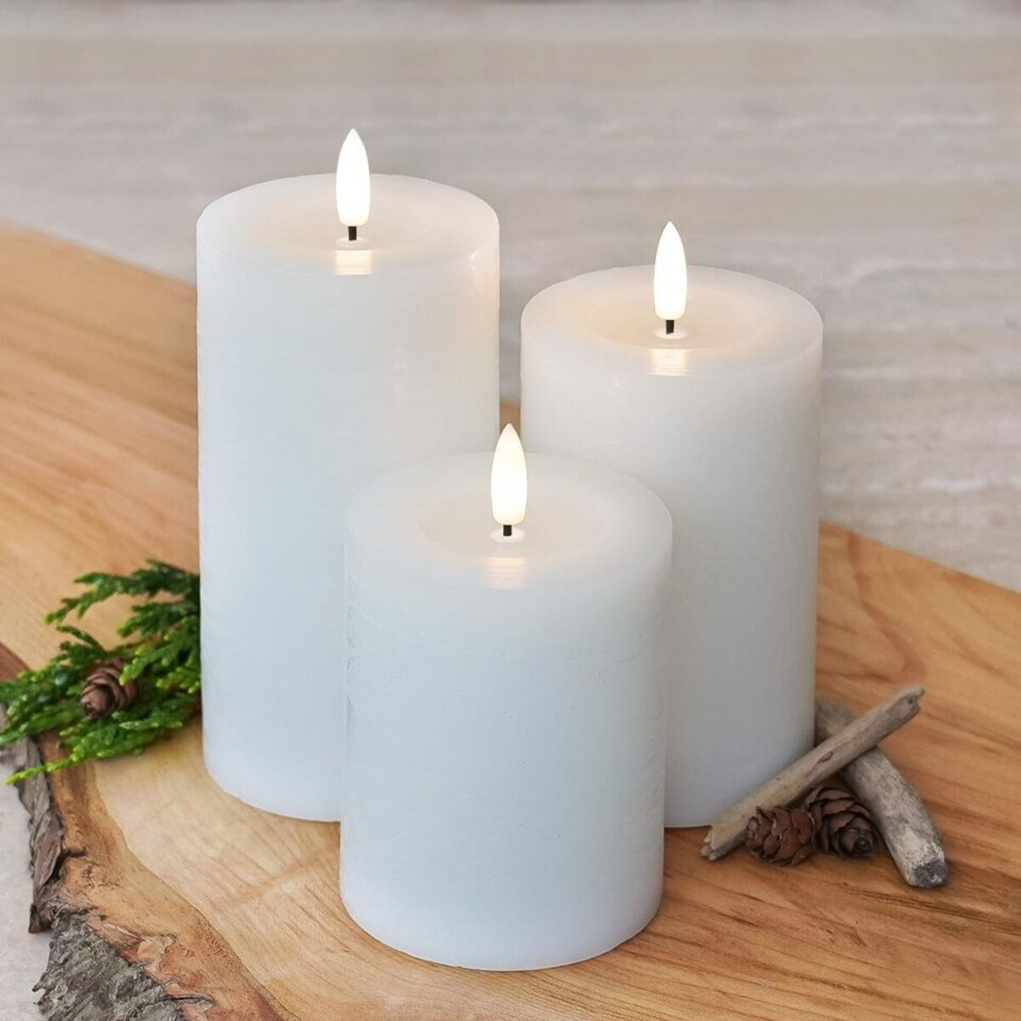 White LED Real Wax Candles with Remote Control Flickering Light