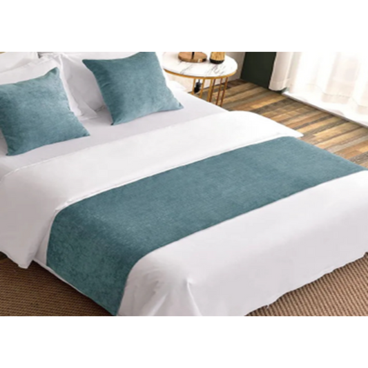 Luxurious Chenille Bed Runner – Plain Dyed, 50x240 cm