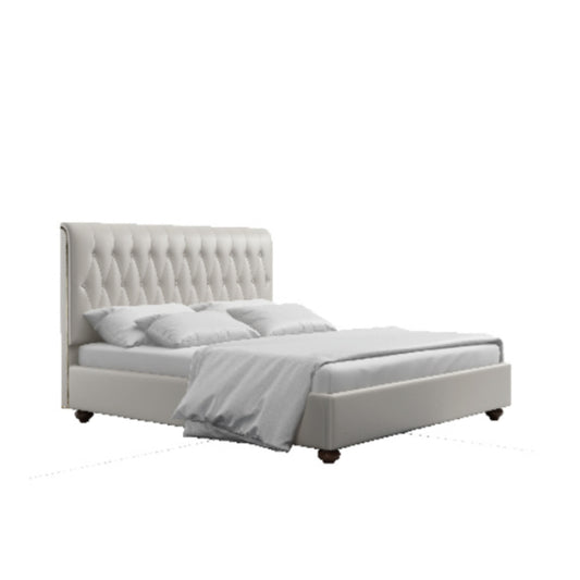 Upholstered Bed KD8033-150/180 with Elevated Headboard Design