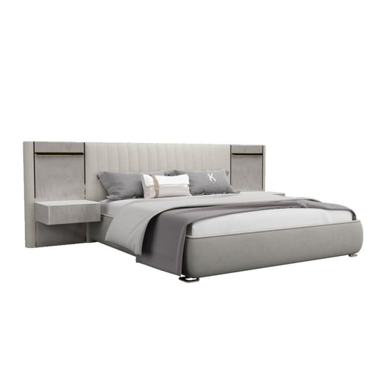 Luxury Bed KD8011-150/180 with Coordinated Nightstand Set BN8(6)8011