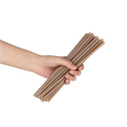 200-Pack Compostable Brown Coffee Ground PLA Straws – Sturdy & Heat-Resistant