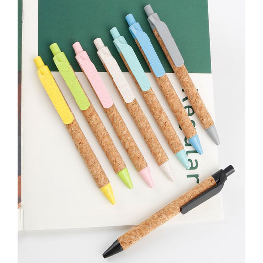 Natural Cork Grip Eco Ballpoint Pen Set for Branding