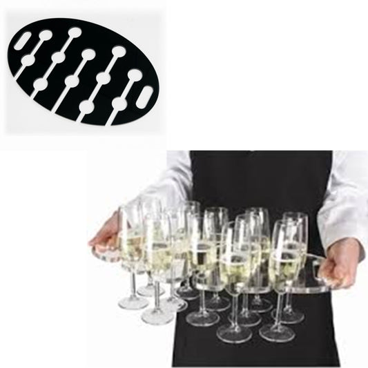 Elegant Champagne & Wine Service Tray – Non-Slip & Stylish for Events & Hospitality