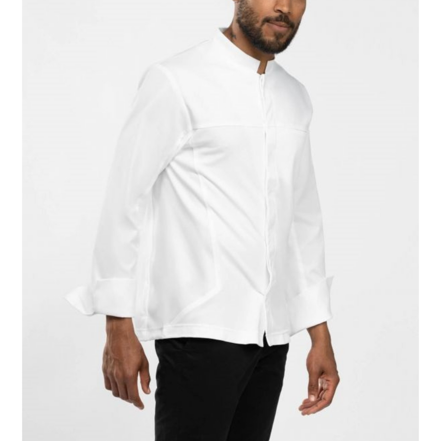 Men's Long-Sleeve Mandarin Collar Chef Jacket
