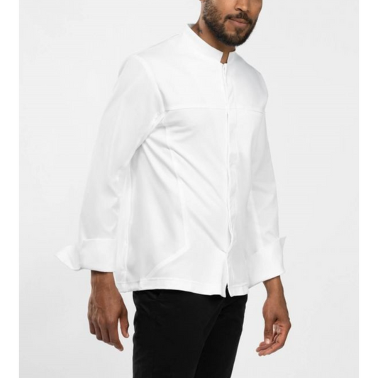Men's Long-Sleeve Mandarin Collar Chef Jacket