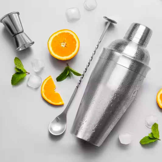 3-Piece Boston Cocktail Shaker Set – Metal Bartender Kit, 600ml & 800ml