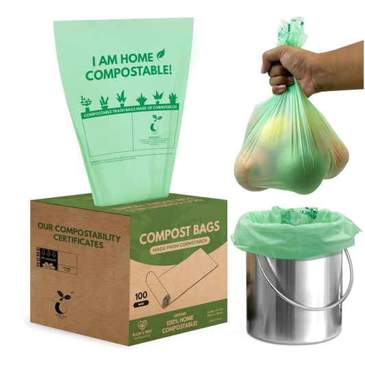 Cornstarch Trash Bags – Compostable, PBAT + PLA + Cornstarch Material
