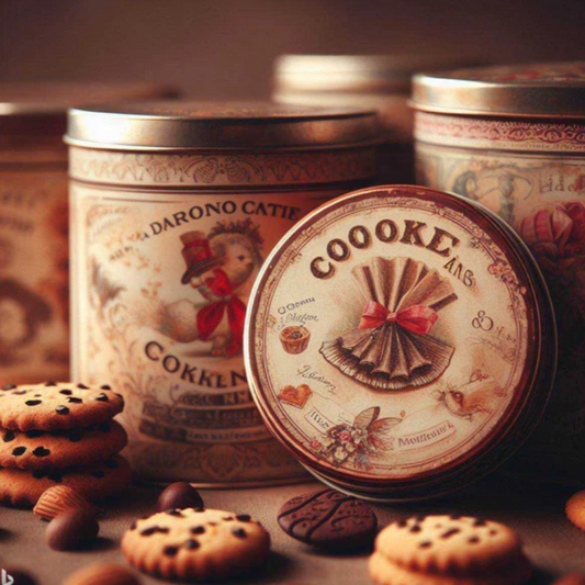 Round Cookie Tin – Reusable & Elegant Cookie Storage