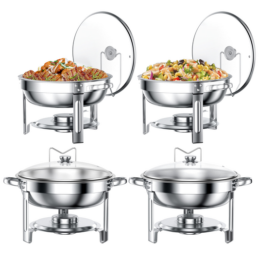 TINANA Chafing Dish Buffet Set – 4 Pack, Stainless Steel