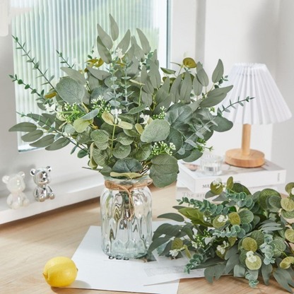 Bulk Mixed Eucalyptus Leaf Stems – Artificial Silver Dollar Picks & Faux Branches