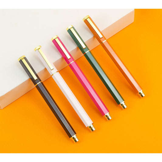 Hexagon Shape Custom Metal Ballpoint Pen for Women and Office Gifting