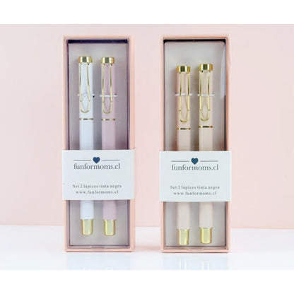 Custom Logo Fancy Metal Ballpoint Pen Set for Women and Office Gifts