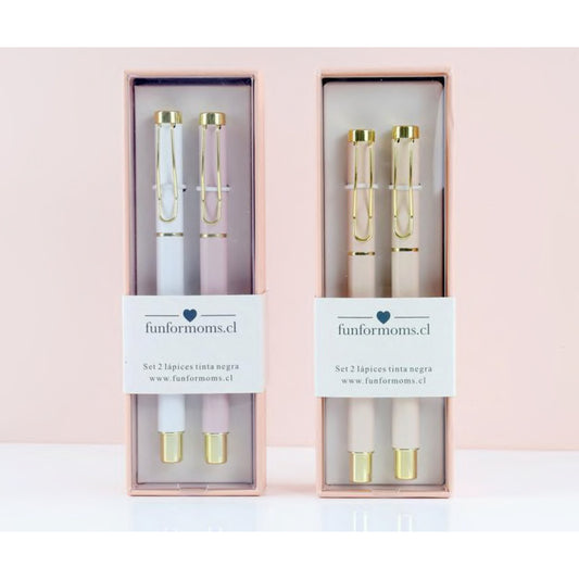 Custom Logo Fancy Metal Ballpoint Pen Set for Women and Office Gifts