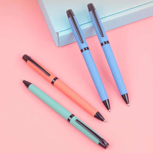 Custom Click Action Ballpoint Pen & Gel Ink Rollerball Pen with Personalized Logo