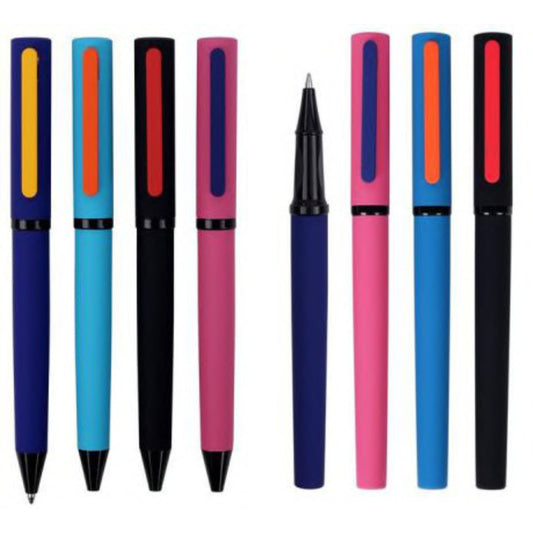 Soft Touch Custom Ballpoint Pen with Logo & Quote Option
