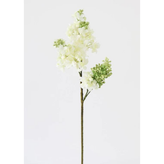 Fake Lilac Flowers in Cream - 25in