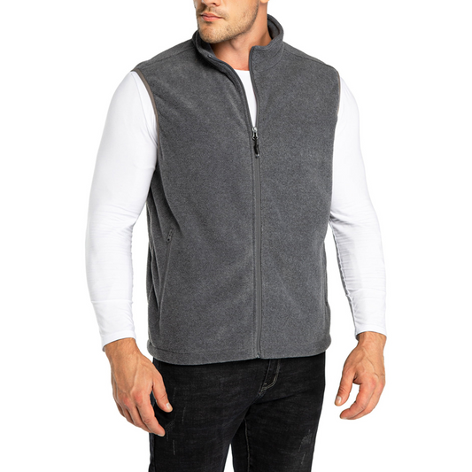 Fleece Vest Full Zip-Up – Warm & Customizable