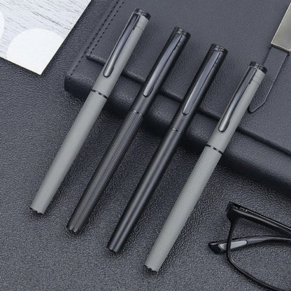 Luxury Metal Ballpoint and Rollerball Pen Set in Elegant Black Gift Box