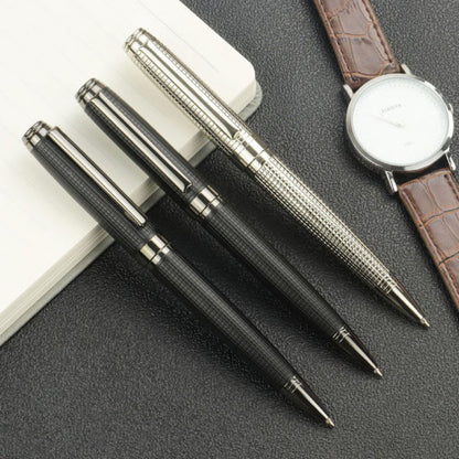 Luxury Metal Ballpoint and Rollerball Pen Set with Black Gift Box