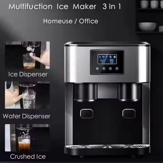 High-Capacity Ice Maker with Bullet & Crushed Ice – 18kg/24h
