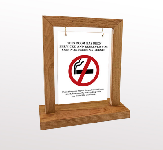 No Smoking Sign – Wooden Frame with Printed Board