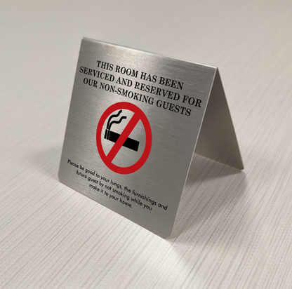 Compact Metal No Smoking Sign – Debossed Print (5x5cm)