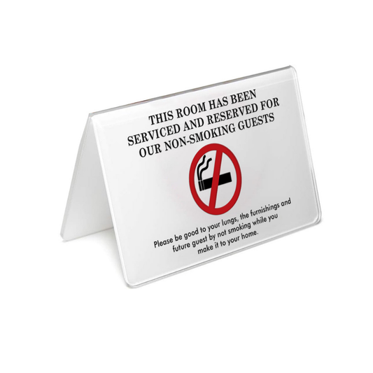 Acrylic No Smoking Sign with White Background – Modern & Professional (3x4", 4x6")