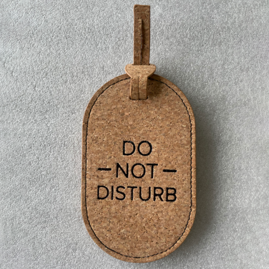 Cork Leather DND Door Tag – Sustainable Privacy Sign