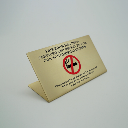 Metal No Smoking Sign – Debossed Print for Hotels & Offices