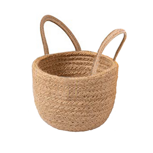 Jute Mini Basket with Handle – Eco-Friendly Cookie Packaging