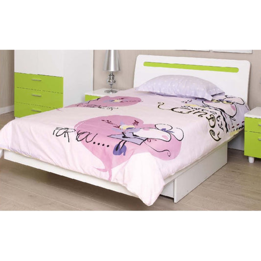 Modern Single Bed with Panel Headboard BB6WG326+BB6V016B+BB6V012
