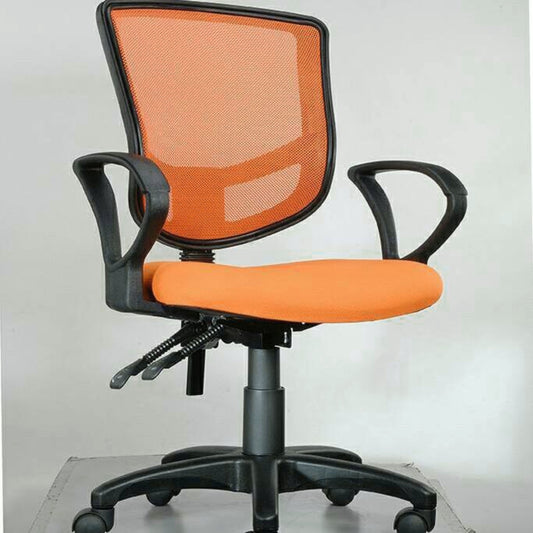 Office Chair Model B033-3TG Orange and Black Mesh Back Adjustable Chair