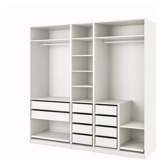 Modular Wardrobe System Model BW6W123 Set with Sliding Doors W2521×H2414mm
