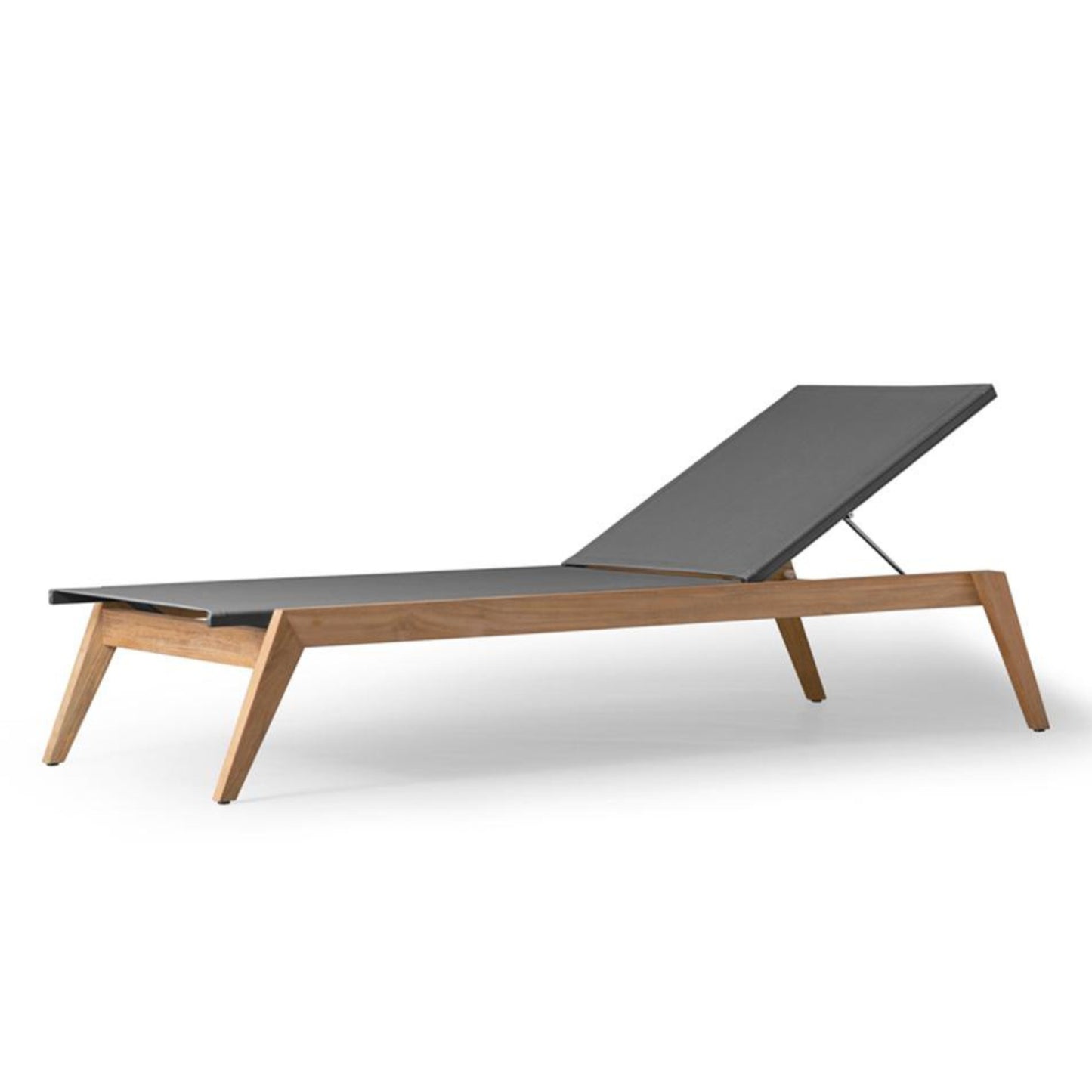 Single Sun Lounger KW5512 with Teak Frame and Textilene